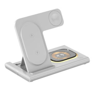شارژر وایرلس سه کاره برند ماکسوم مدل MX-ST11Maxum brand three-function wireless charger, model MX-ST11
