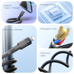 کابل لایتنینگ به تایپ سی برند یسیدو مدل CA107 Lightning to Type-C cable, Isidu brand, model CA107