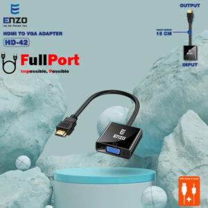 تبدیل HDMI به VGA بدون صدا مدل HD-42HDMI to VGA converter without sound, model HD-42