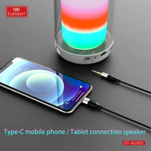 کابل AUX به تایپ سی برند الدرام مدل AUX55AUX to Type-C cable, Eldrum brand, model AUX55