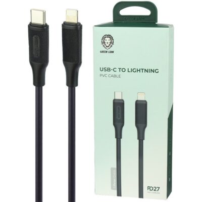 کابل شارژ آیفون لایتنینگ به تایپ سی برند گرین لاین مدلPVCGreenline brand iPhone Lightning to Type-C charging cable PVC model