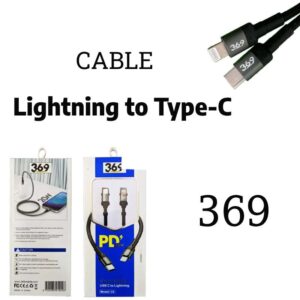 کابل لاتنینگ به تایپ سی برند 369مدل C3 Lightning cable to type C, brand 369, model C3