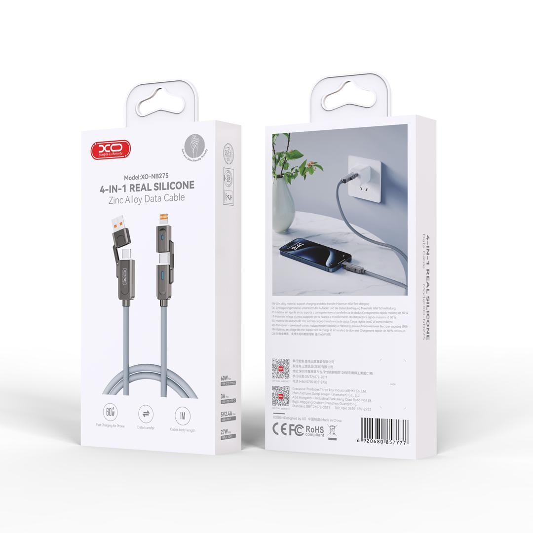 کابل شارژ چندکاره برند XO مدل 2IN2XO Brand Multifunctional Charging Cable Model 2IN2 کابل شارژ چندکاره برند XO مدل 2IN2XO Brand Multifunctional Charging Cable Model 2IN2