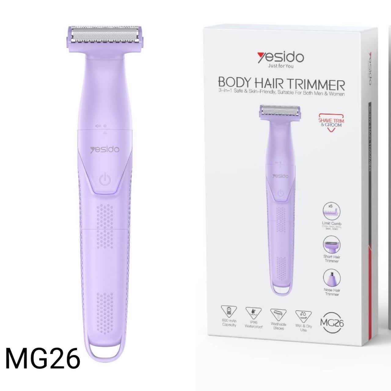ماشین اصلاح شارژی برند یسیدو مدل MG26 ماشین اصلاح شارژی برند یسیدو مدل MG26Yesido MG26 Rechargeable Shaver